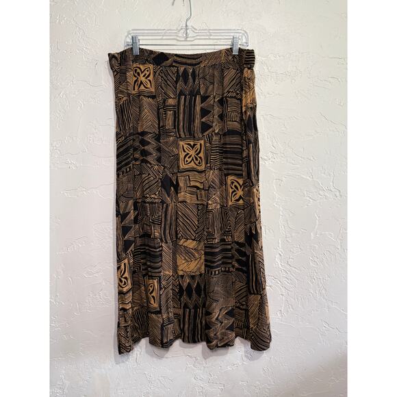 TanJay patchwork button maxi skirt womens 18 vintage peasant cottagecore fairy - Picture 3 of 7